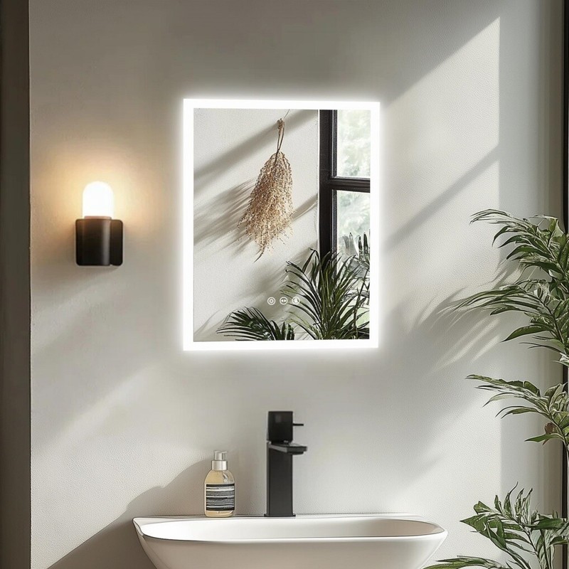 LED Backlit Bathroom Mirror with Light 3Color White/Warm/Natural Anti-Fog Mirror gallery