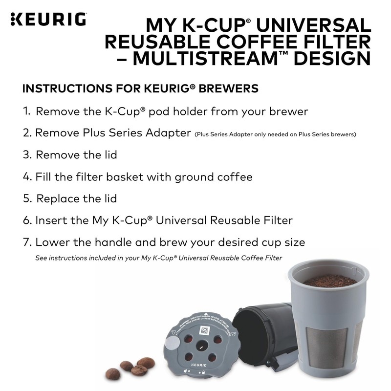 My KCup Reusable Filter MultiStream Technology Gray Packaging May Vary gallery