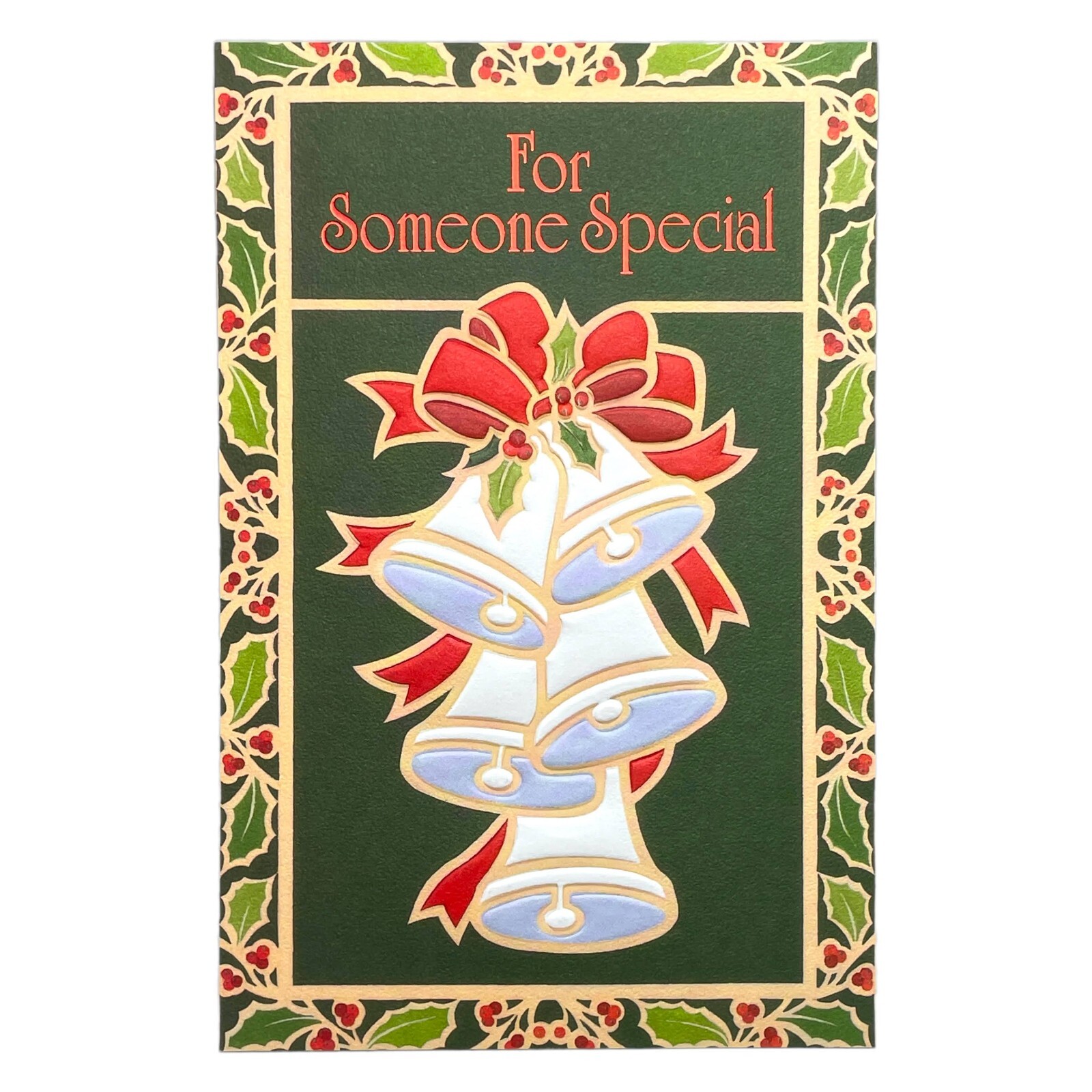 Embossed CHRISTMAS Card FOR SOMEONE SPECIAL, Bells by Paramount Cards + Envelope gallery