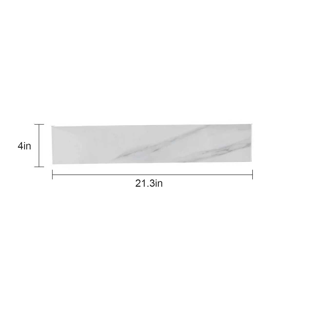 22" Sidesplash Vanity Top 4" Backsplash Carrara White Veins gallery