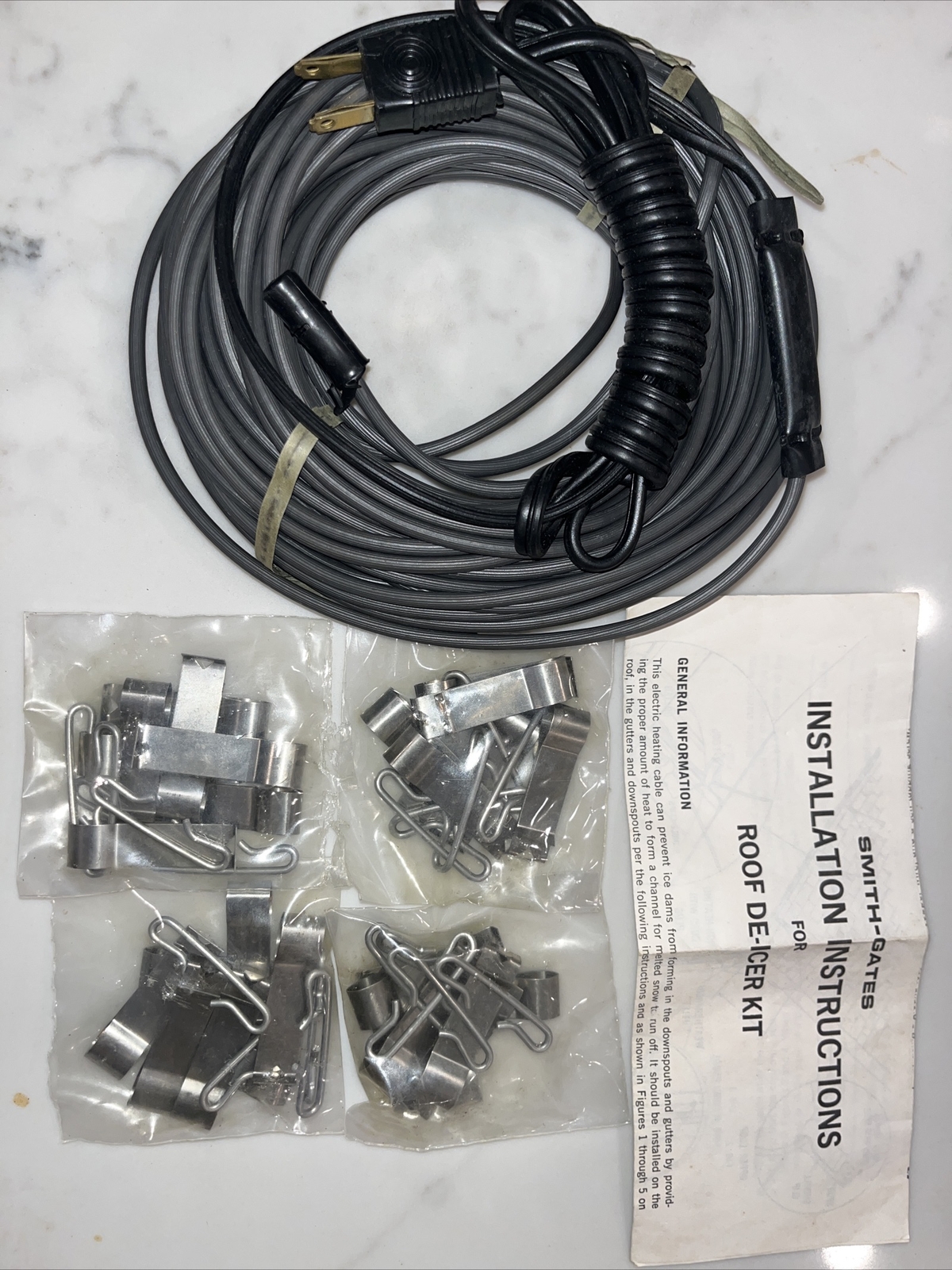 Smith Gates CRK60 Roof & Gutter De-Icing Kit 120V 480 Watts 60 FT. Vtg NOS USA gallery