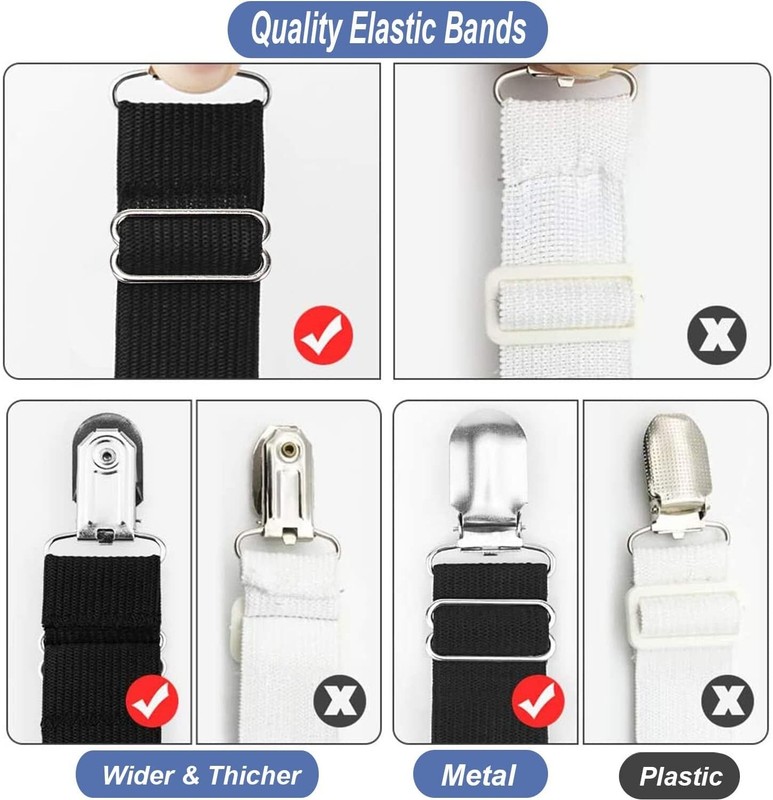 Bed Sheet Straps Scrunchie Fitted Straps Keepers Holders Elastic Fasteners 5 Pcs gallery
