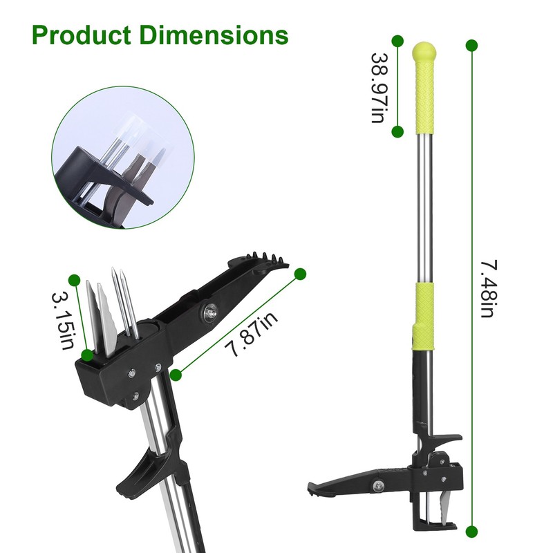 39in Weed Puller Tool 4-Claw Manual Weeding - Lawn Yard Garden ergonomic design gallery