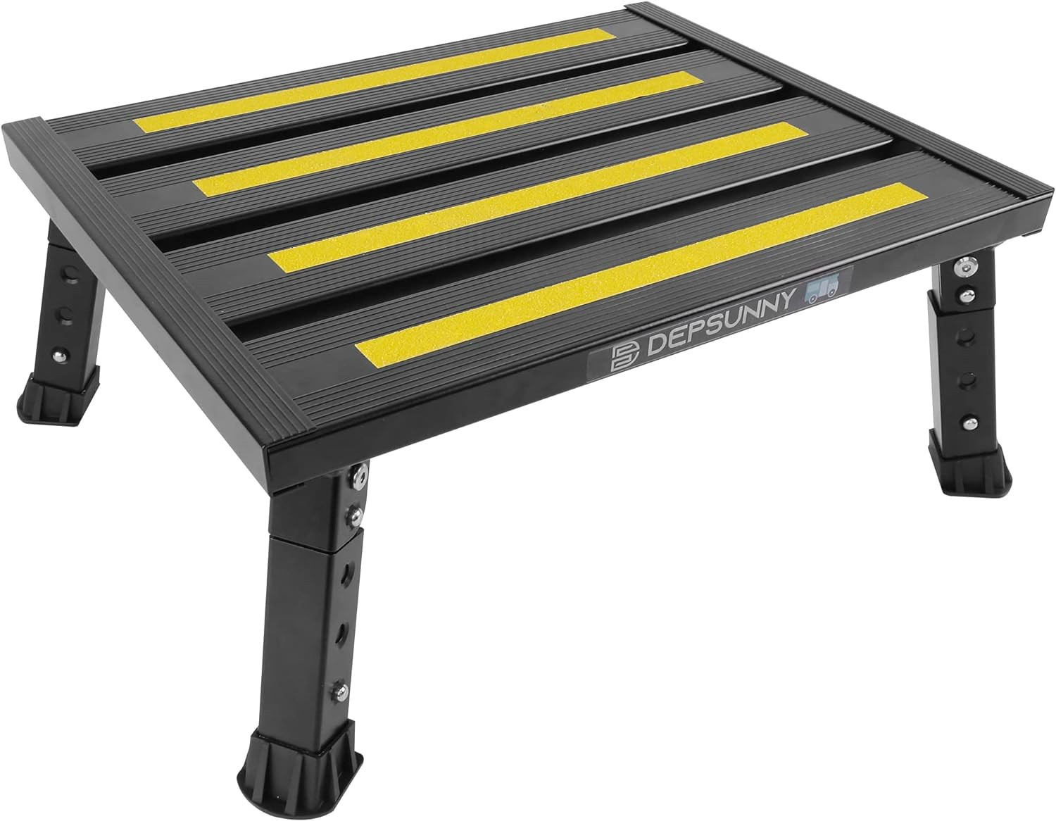 DEPSUNNY Adjustable Height Aluminum RV Step, Stable Foldable Platform Step Up to gallery