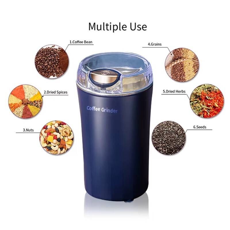 Spice Grinder One-touch Push-Button Stainless Steel Grind gallery
