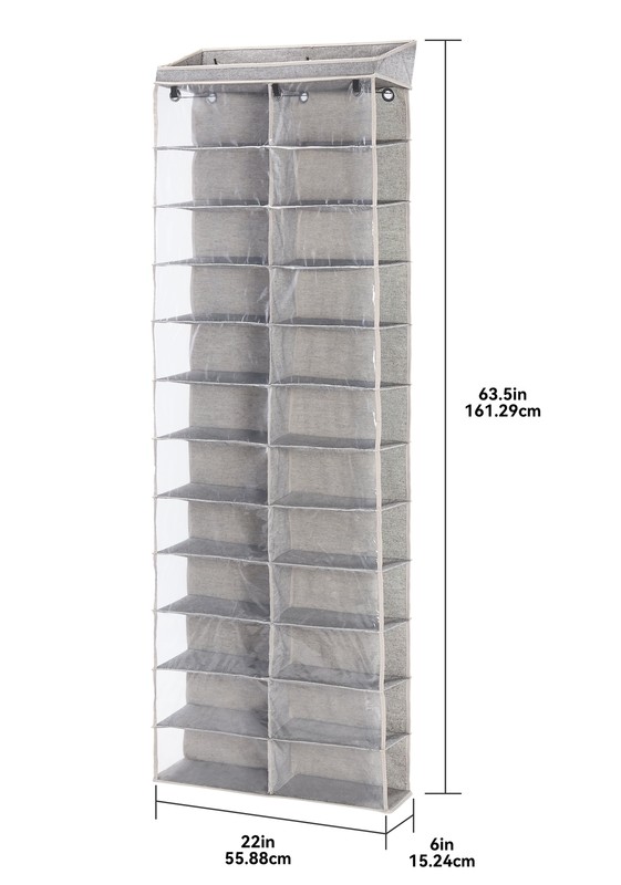 24-Shelf Polyester Cotton over the Door Closet Shoe Organizer gallery
