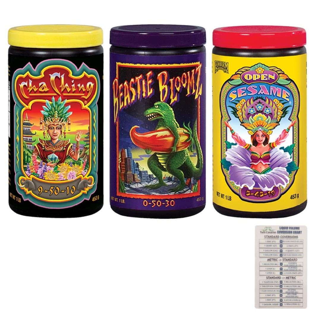 Foxfarm Soluble Nutrient Trio: Open Sesame, Cha Ching & Beastie Bloomz (Pack of gallery