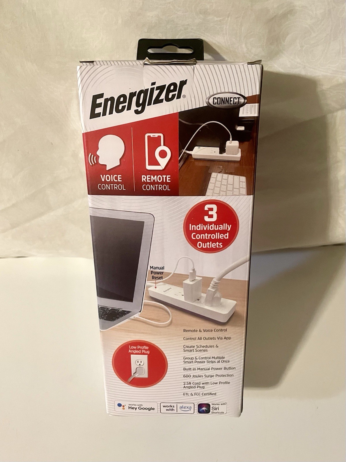Energizer Connect Smart Wi-Fi Power Strip 3 Outlets Control w Smart Phone, Alexa gallery