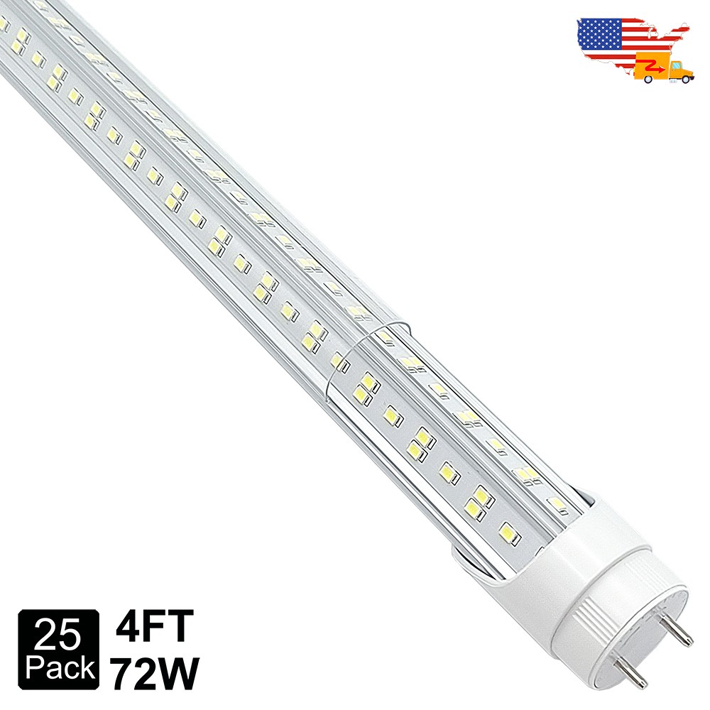 6500K Daylight G13 Double Pin 4' Led Shop Lights Bulbs 72W 7200Lm Ballast Bypass gallery