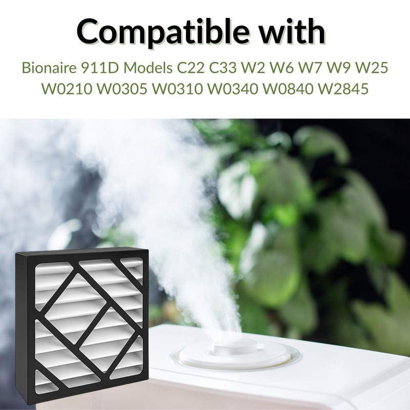Nispira Humidifier Filter Replacement for Bionaire 911D Models C22 C33 W6, 2 Pks gallery