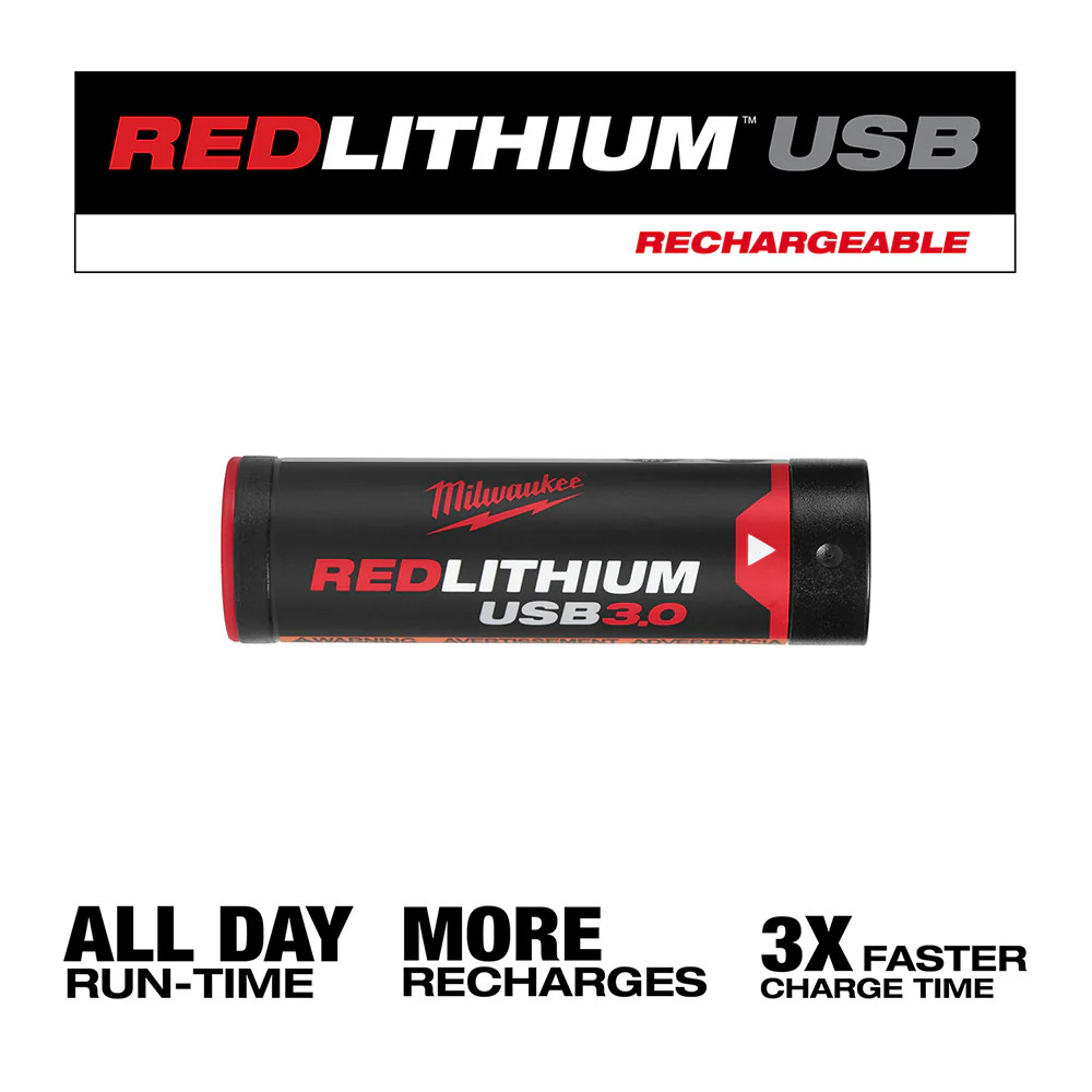 Milwaukee 48-11-2131 REDLITHIUM Lithium-Ion Rechargeable USB 3.0Ah Battery gallery