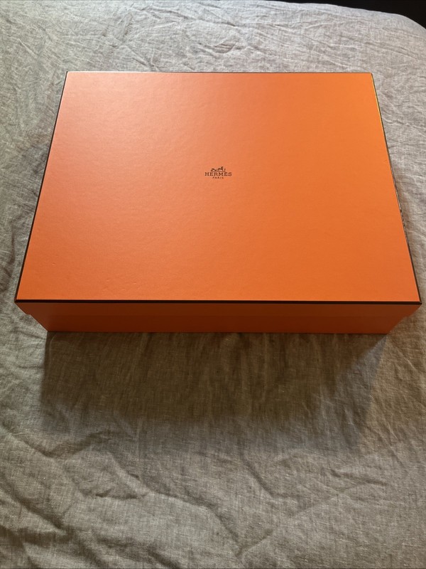 Authentic Hermes Empty Bag Box 18" X 15" X 4" (252) + Tissue + Ribbon gallery