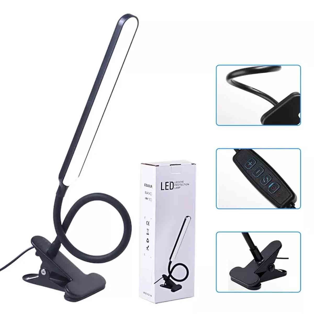 USB Flexible Reading LED Light Clip-on Beside Bed Desk Table Lamp Book Lights US gallery