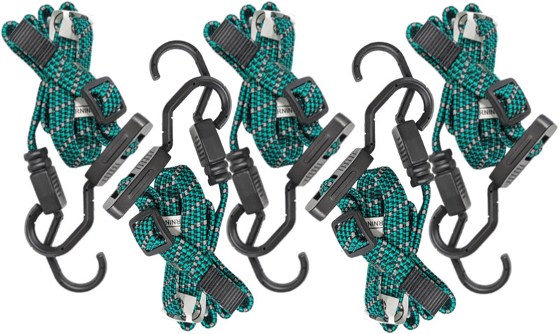 15-PCS 10"-48" Adjustable Bungee /Arctic Teal/camping/outdoor gallery