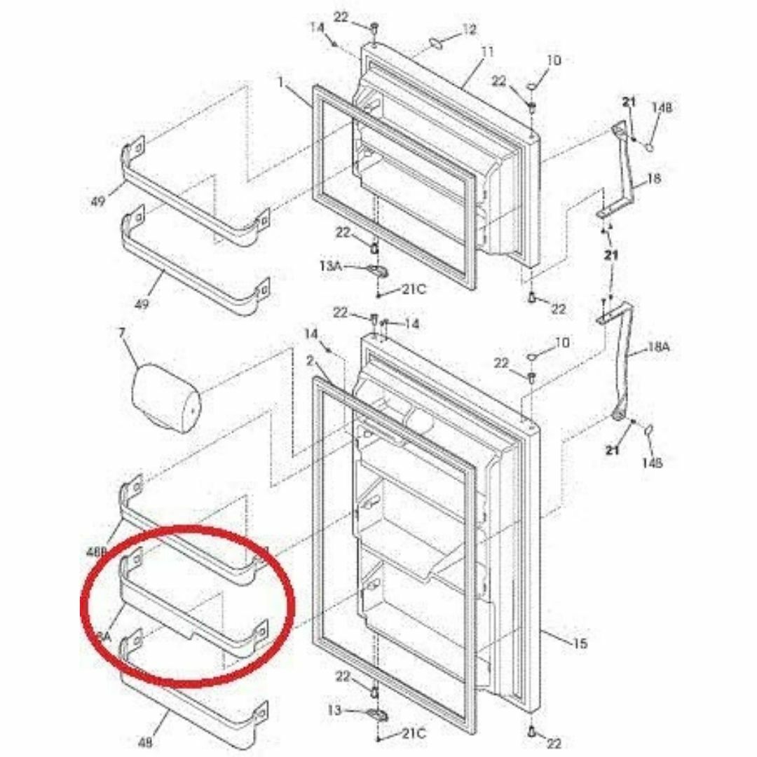 Middle Shelf Bin for Frigidaire LFHT1817LR3 FRT18IS6CW1 FRT18B6CB1 FFHT2126LB4 gallery