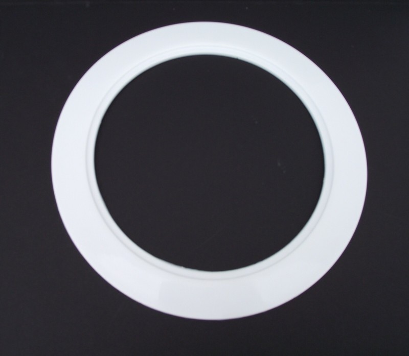 Plastic White Light Trim Ring Recessed Can 6" Inch Oversized Lighting Fixture gallery