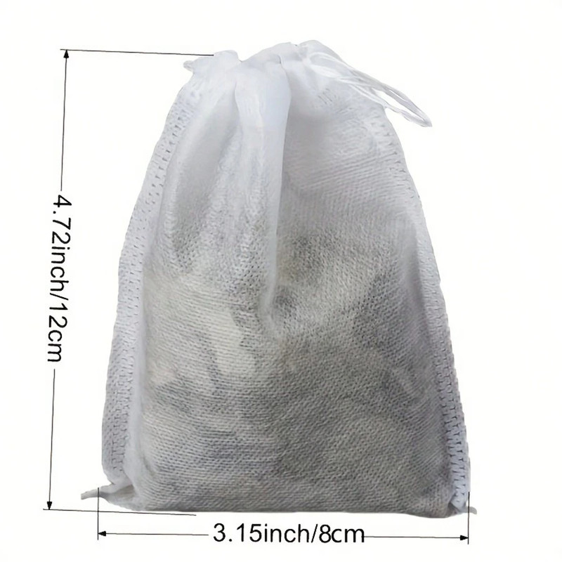 100pc Reusable Drawstring Pouch Muslin Bag for Spice Tea Sachet Cooking Bag gallery