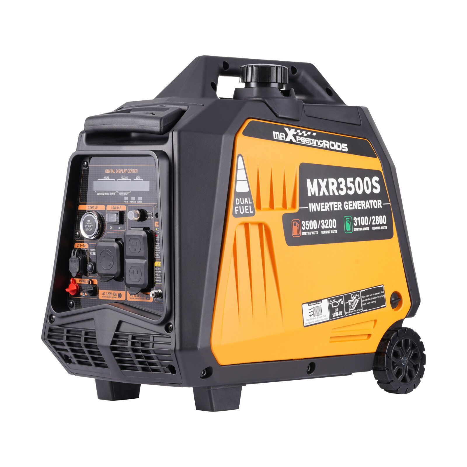3500W Portable Super Quiet Dual Fuel Inverter Generator Electric Start Gas / LPG gallery