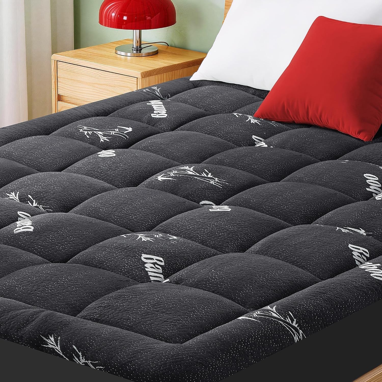 Queen Size Mattress Topper Viscose Derived from Bamboo, Soft Thick Pillow Top... gallery