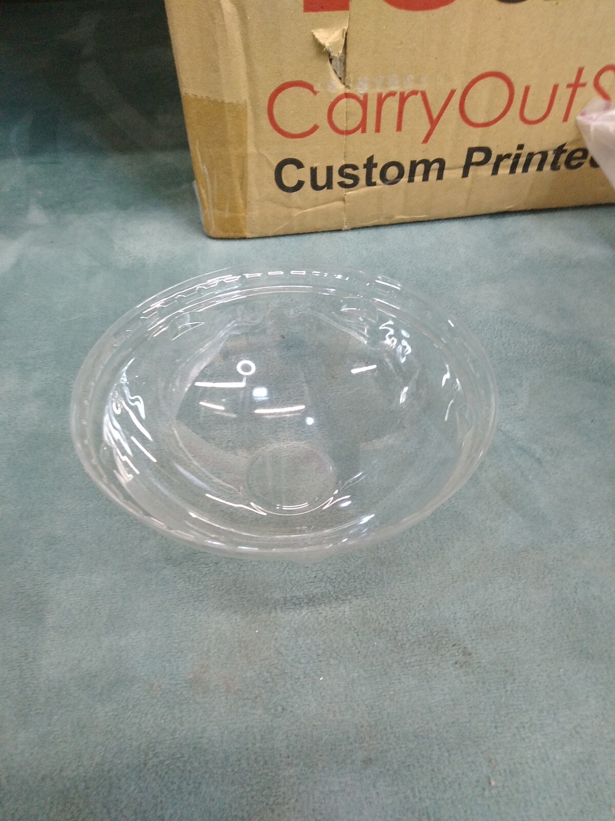 Dome Lids 16 oz Clear plastic 50pk 112mm apo cups new in pack no hole center gallery