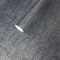 Plain dark blue silver faux paper weave grasscloth woven textured wallpaper roll