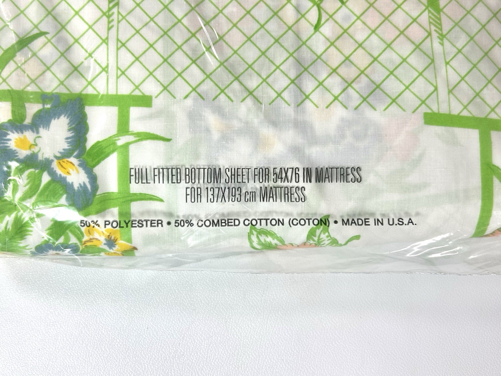Cannon Monticello Full Fitted Bottom Sheet Set Floral for 54x76 IN Mattress gallery