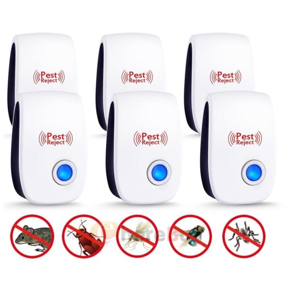 6 Pack Ultrasonic Plug In Pest Repeller Deter Mouse/Mice/Rat/Insect Repellent~US gallery