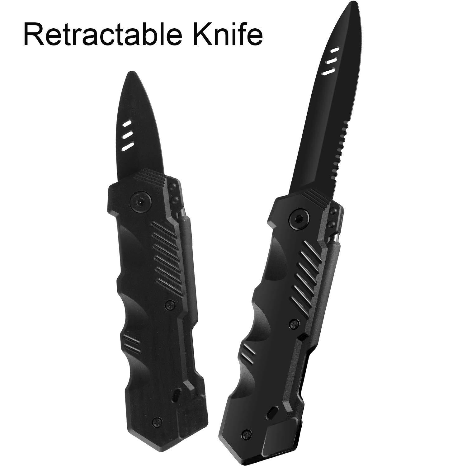 4 Pieces Retractable Knife Prop Knife Fake Knife False Trick Gadget Toy gallery