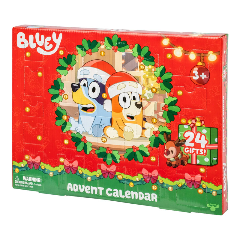 Bluey Advent Calendar 24-Day Countdown | 4 Mini Figures + Accessories | Ages 3+ gallery