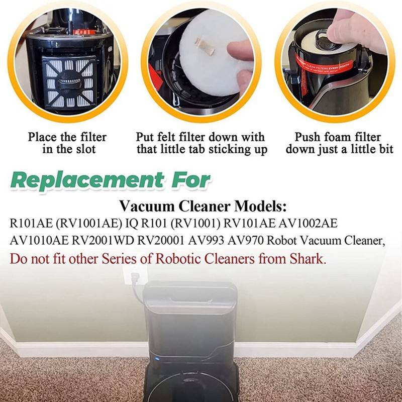 Replacement Part Accessory Set for Shark IQ R101AE, IQ RV1001 Robot Vacuum gallery