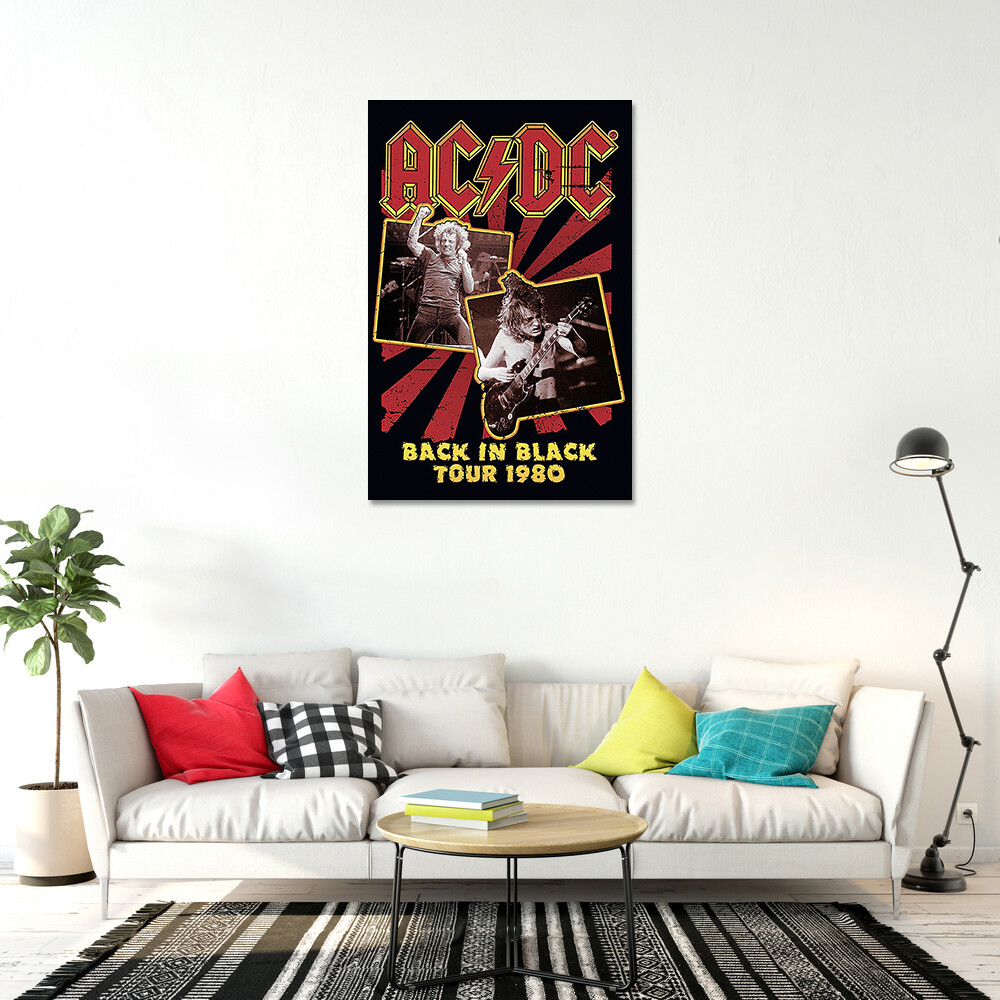 AC/DC - Music Poster (Back In Black - Tour 1980) (Size: 24" x 36") gallery