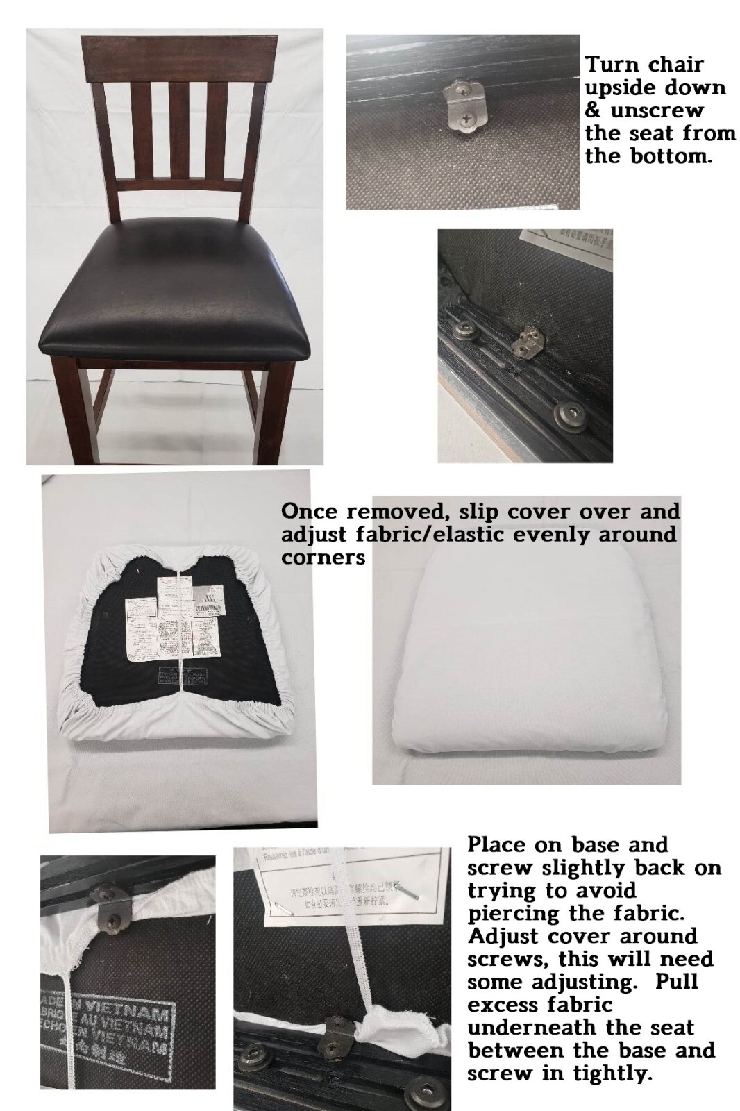 Batik Tie Dye Dining Room Chair Back Covers or Seat Covers (4 Patterns Available gallery