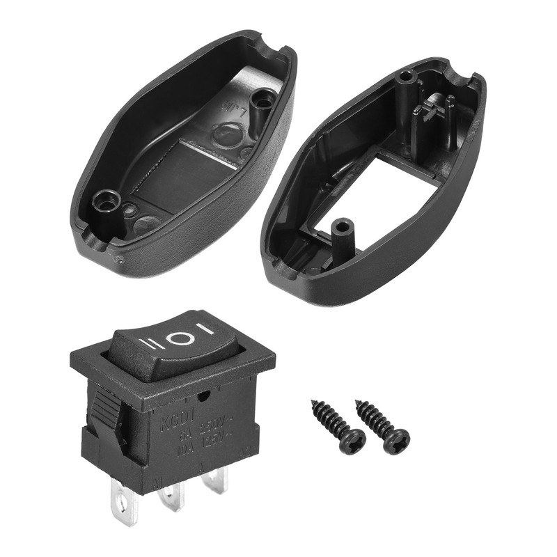 3 x Inline Cord Switch AC250V 6A 125V 10A On-Off/On Control Black Rocker Switch gallery