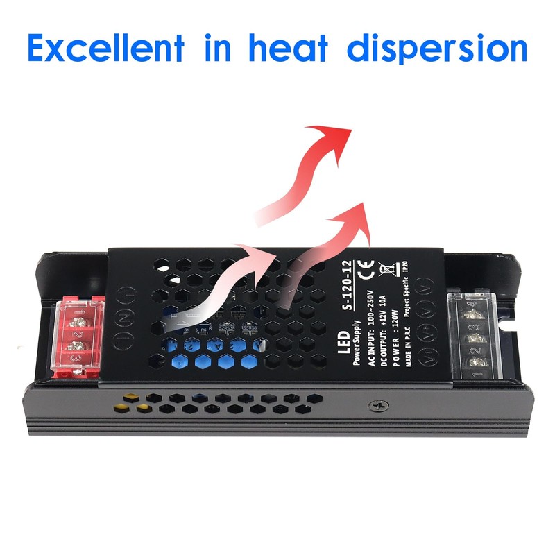 12V 10A 120W Universal Regulated Switching Power Supply, 100-250V AC to 12V D... gallery