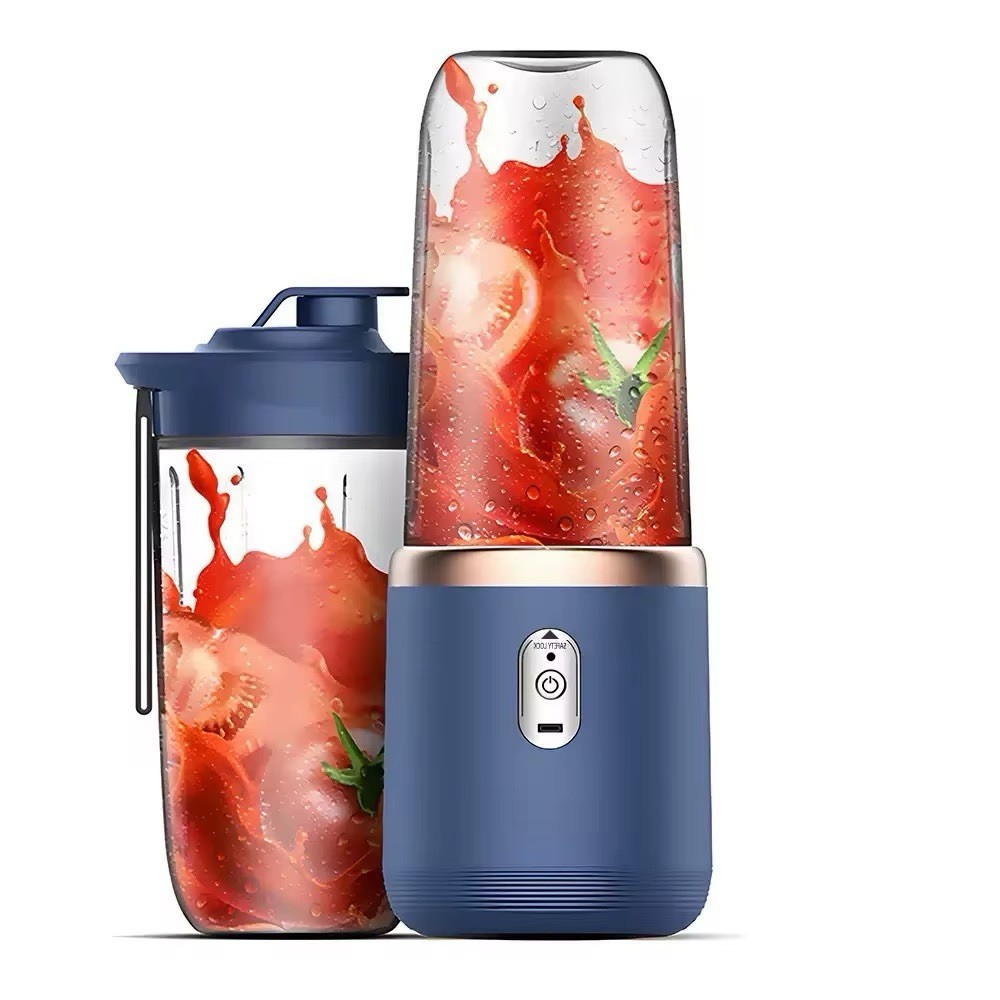 Wireless Portable Blender 400ml Single Double Cup Set 6 Stainless Steel Blades gallery