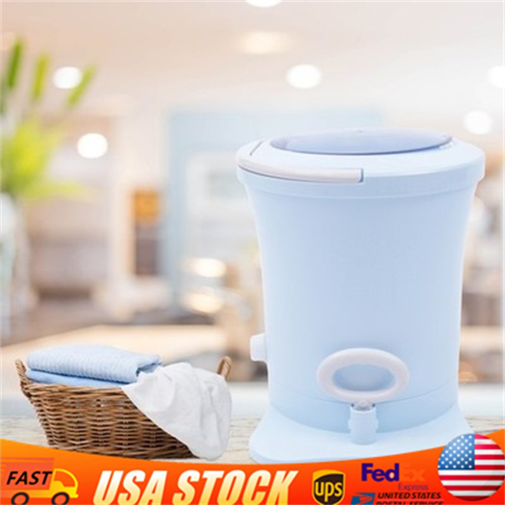 Mini Dryer Portable Compact Clothes Spin Dryer Manual Home Laundry Dryer Blue