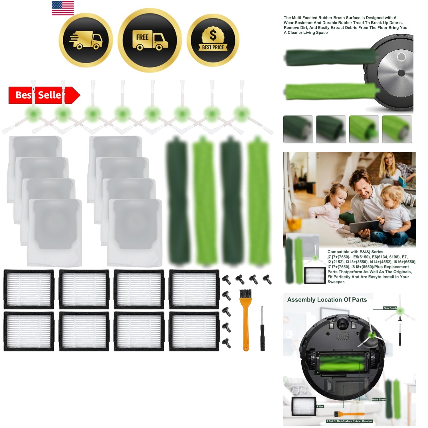 26 Pack Compatible with E/i/j Series Replacement Parts, i2 i3 i3+ i4 i4+ i6 i... gallery