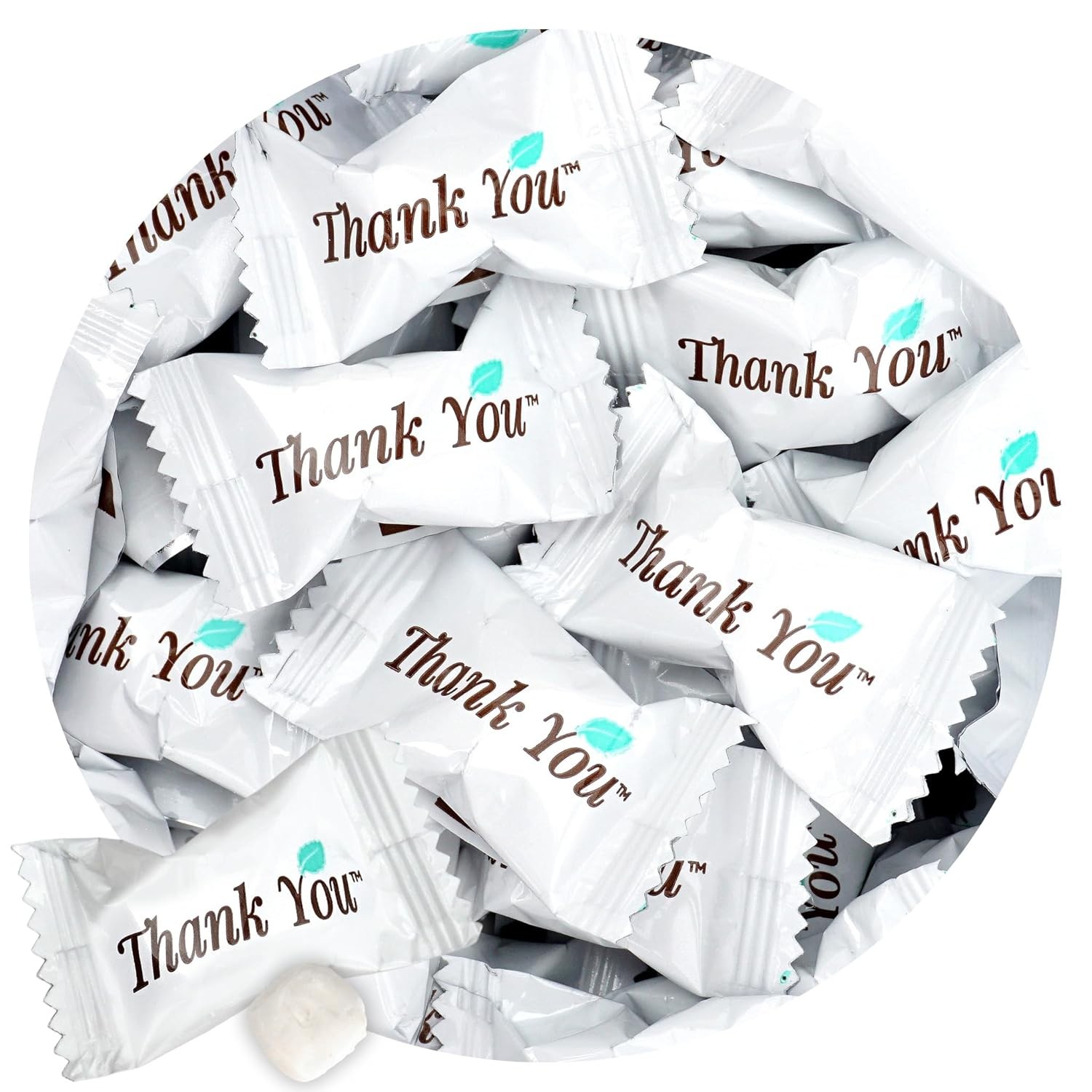 Thank You Candy Buttermints, 8 Ounce Mint Bulk Bag, Approximately 60 8 gallery