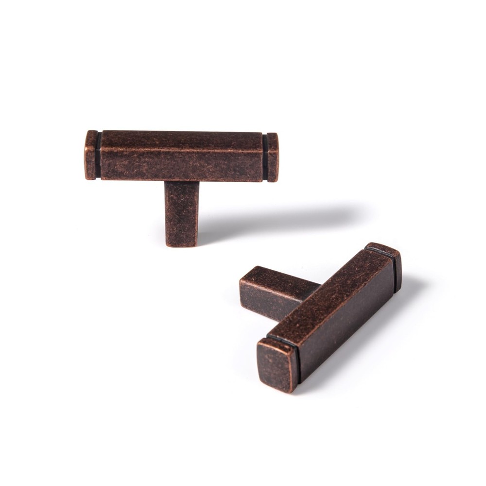 6 Pack Single Hole Cabinet Pulls Antique Oil Rubbed Bronze Zinc Alloy Kitchen...