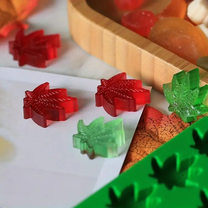 Marijuana Cannabis Hemp Leaf Silicone Molds Candy Weed Pot Mold Chocolate Gummy gallery