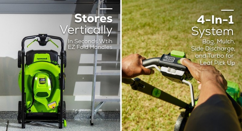 Greenworks 80V 21 inch Self-Propelled Mower w/ 4Ah 2Ah Battery & Rapid Charger gallery