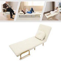Folding Sofa Bed Convertible Sofa Bed with Pillow & 5-Gear Adjustable Backrest