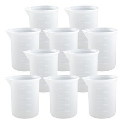 10 PCS 100Ml Silicone Measuring Cups for Resin Non-Stick Mixing Cups Glue Tools