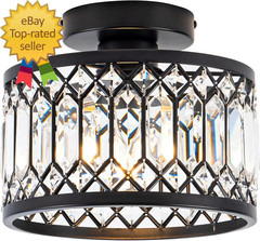 Crystal Ceiling Light Fixture Modern Semi Flush Mount Ceiling Light Crystal