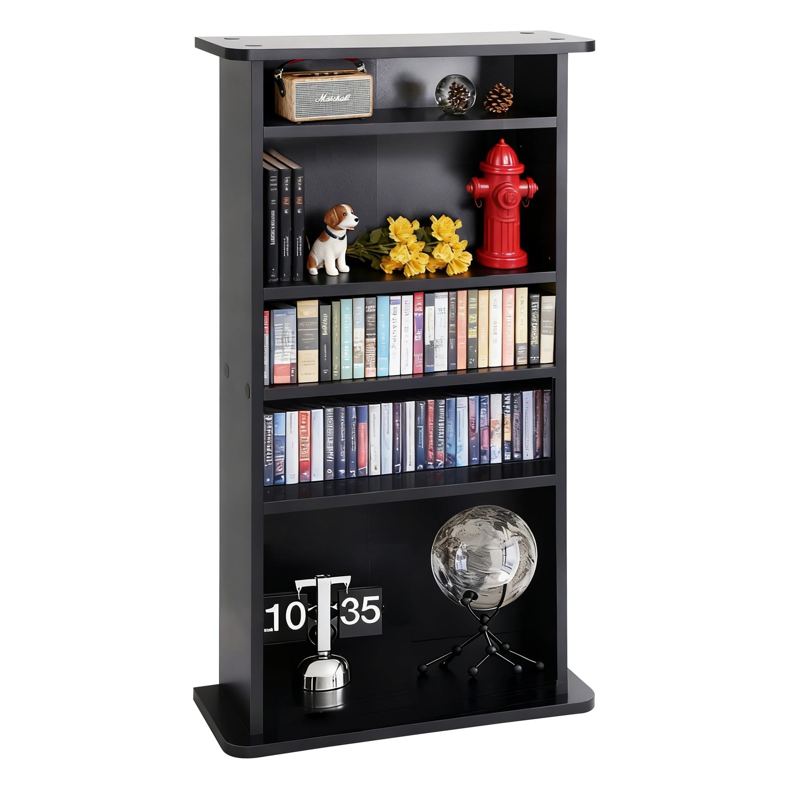 ZENY Multimedia Storage Cabinet DVD Rack Book Shelf 19 x 36 x 7 inches, Black gallery