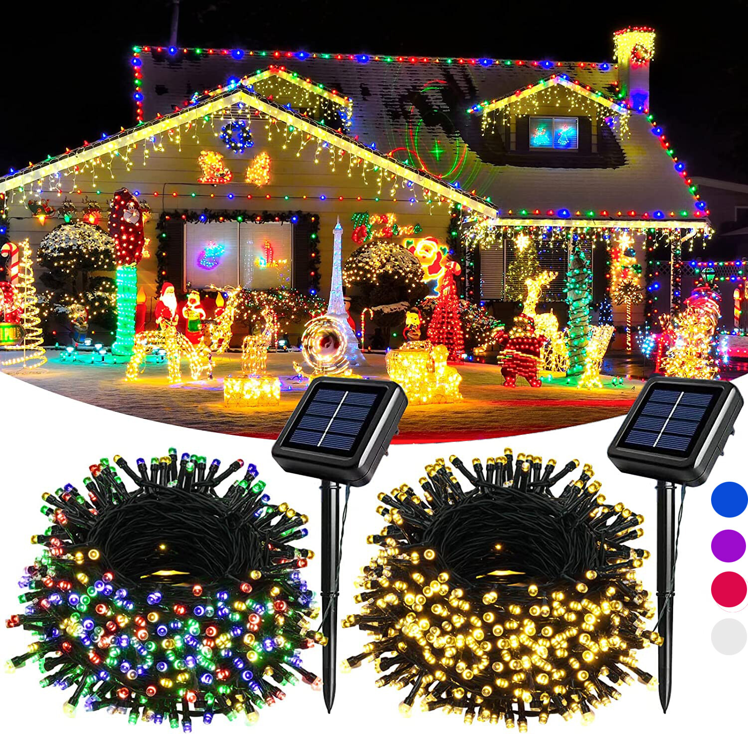 200LED Solar String Lights Outdoor Waterproof Fairy Party Lamp Garden Xmas Decor gallery