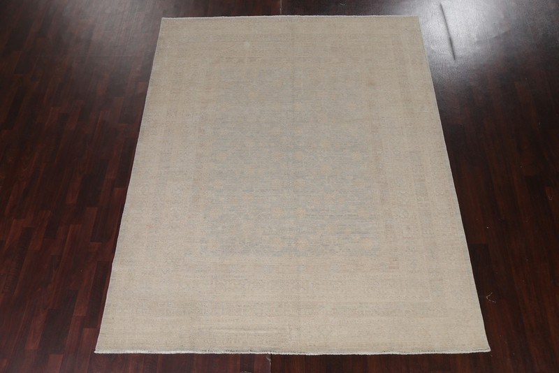 Handmade Transitional Muted Oushak Turkish Rug 8x10 Ft Vegetable Dye Wool Rug gallery