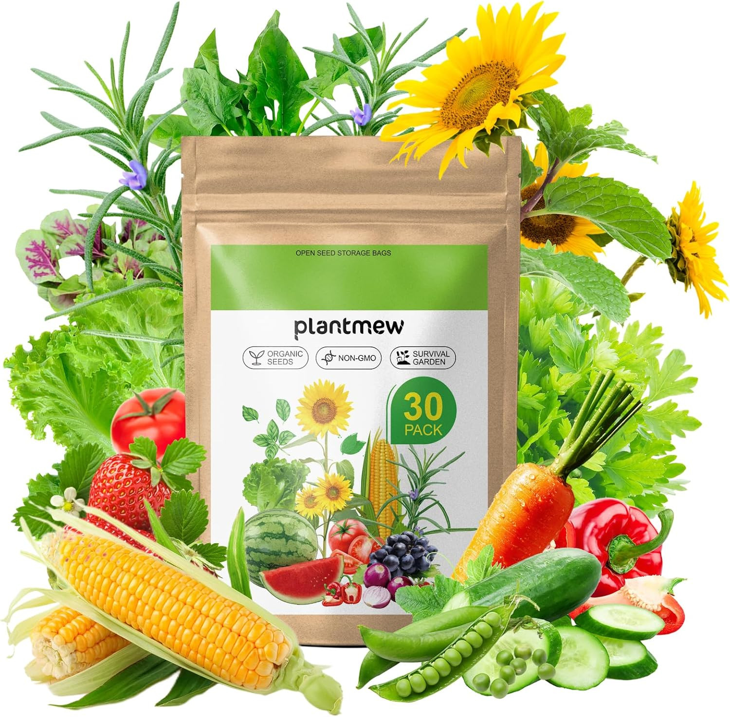 【Seed Vault】 Heirloom Vegetable Seeds Planting Kit - 15,000+ Non-Gmo Seeds for H gallery