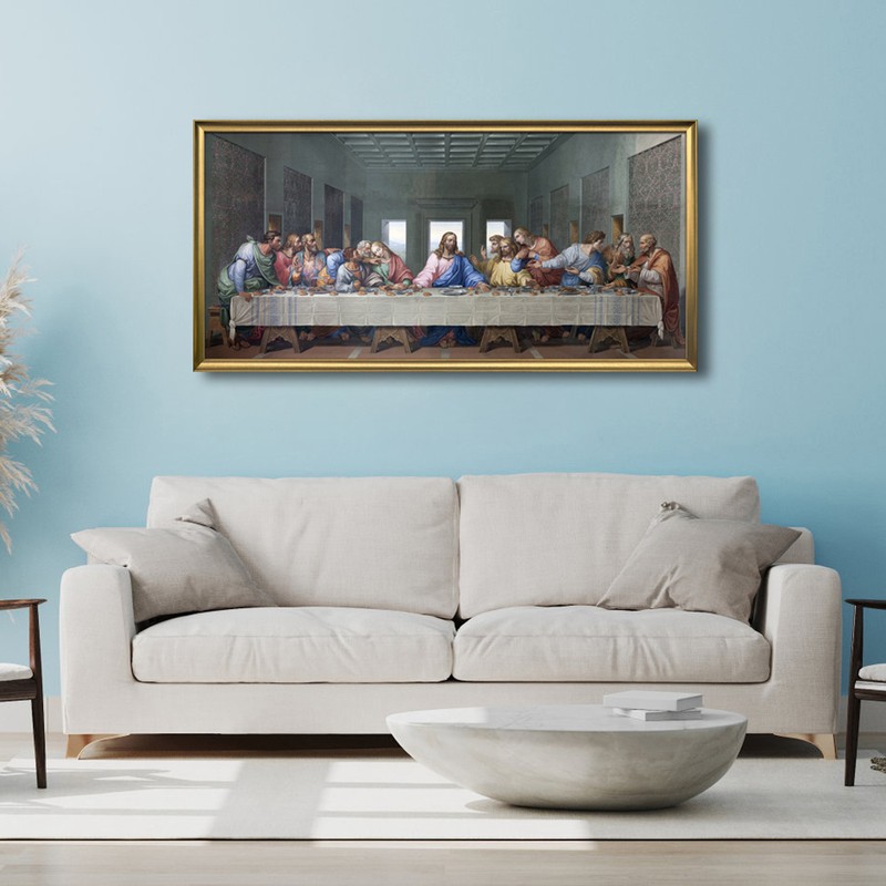 Framed Canvas Prints the Last Supper by Leonardo Da Vinci Classic Jesus Art gallery