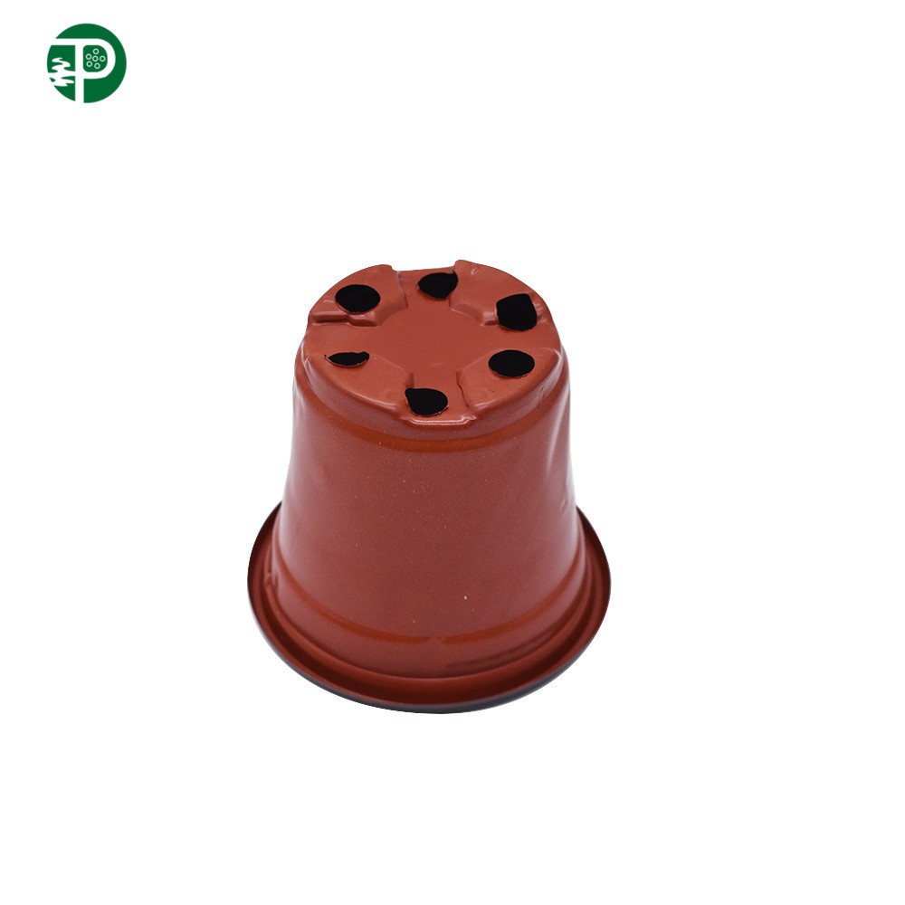 9×8×6cm Multi Purpose Red Garden Nursery Pot Plastic Plant Flower Pots 100 Pack gallery